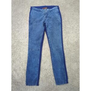 Hal‎ Rubenstein Pants Womens 6 Blue Two Tone Jegging Fake Front Pockets Casual